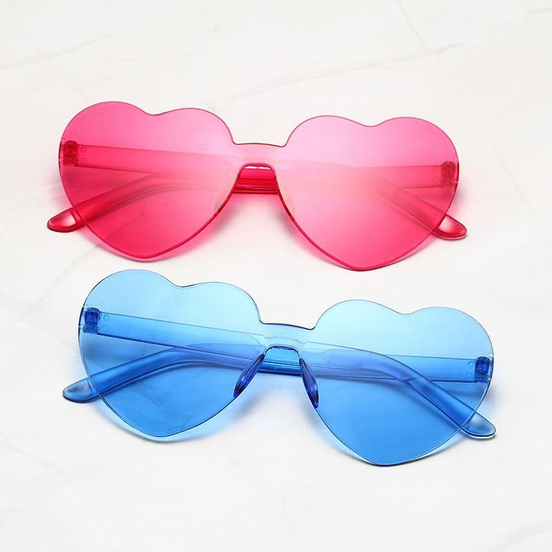 (Cross-border trading), transparent sunglasses for men and women heart-shaped heart shaped, European style