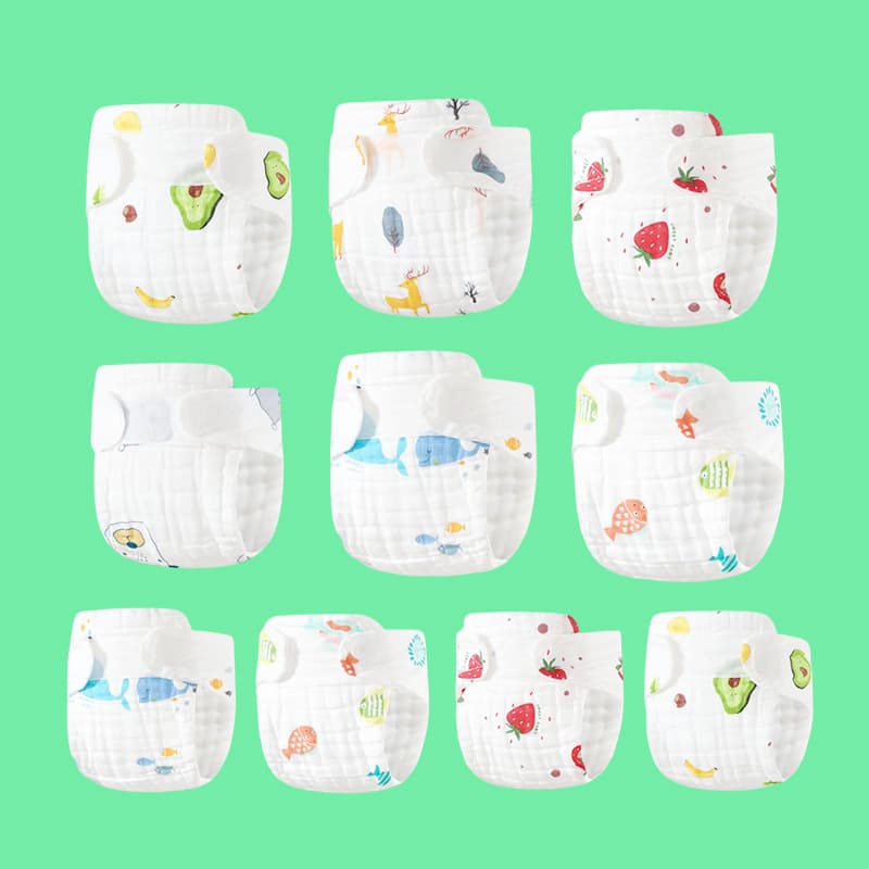 Gauze diaper, breathable children's trousers, washable