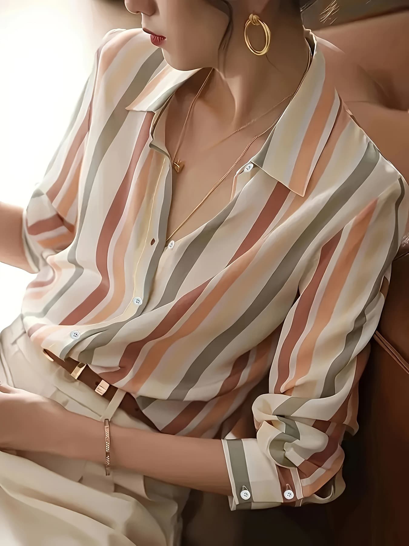 (Cross-border trading), summer retro shirt, loose fit, fitted