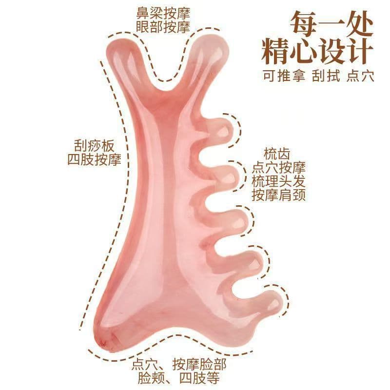 Creative resin meridian massage scalp comb head hair loss treatment scraping and unblocking meridian face artifact eye