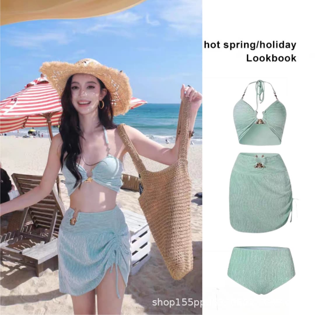 Split swimwear, set, 3 piece set