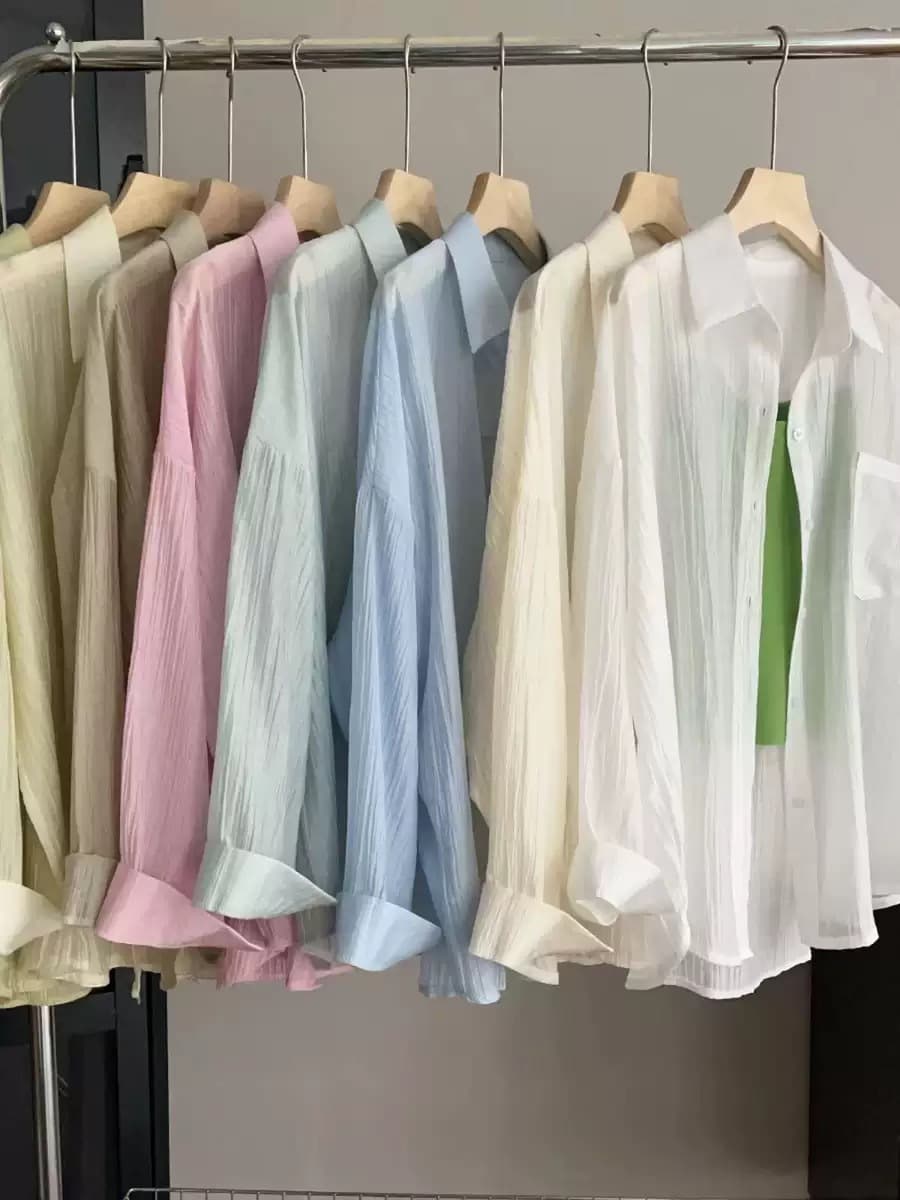 Light and thin shirt, cardigan, sun protection, loose fit