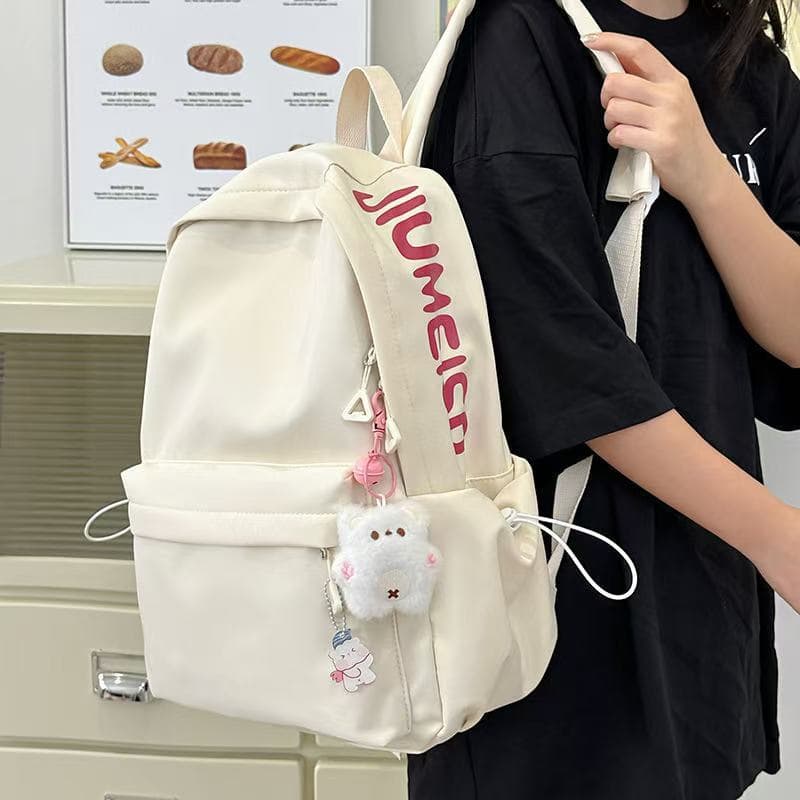 Capacious backpack, cute shoulder bag, universal laptop for students, for secondary school, for teenagers
